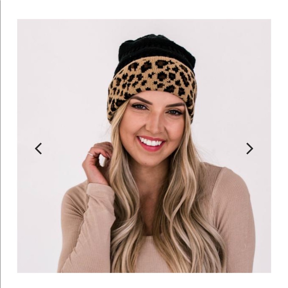 ☃️Leopard Cuff Print Beanie Hat